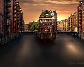 Hamburg-Wasserschloss-Speicherstadt-