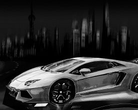 Lambo-abstract-Shanghai-white